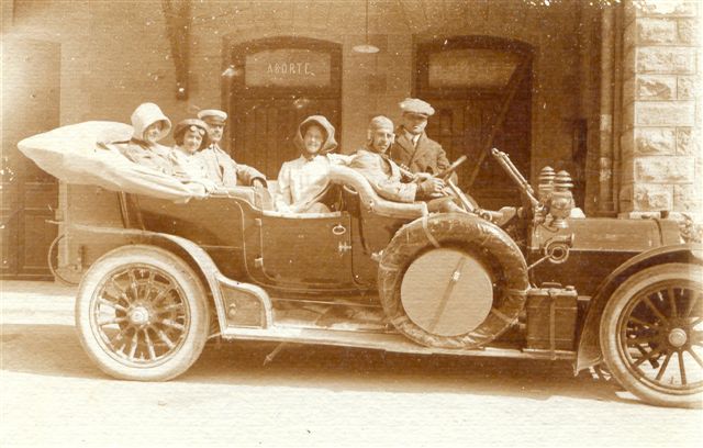 1911, 17a, Anton Wildgans und Lilly, Fritz Schmedes am Steuer, Toblach