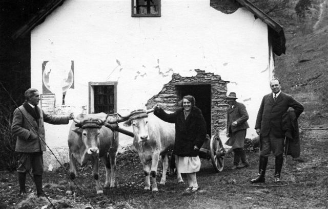 1924, 14a, Anton Wildgans mit Anna Stirner und Oberst Teitl, Mönichkirchen