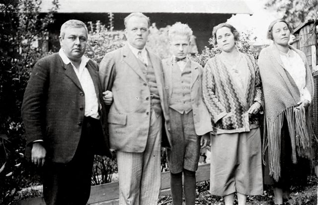 1926, 24a, Anton Wildgans mit Sohn Fritz, Josef Marx und Anna Hansa