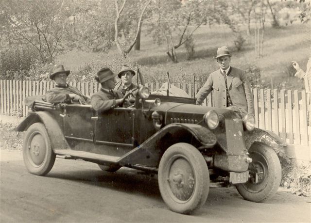 1931, 34, Anton Wildgans mit Sohn Fritz und Fred Hennings in Türnitz
