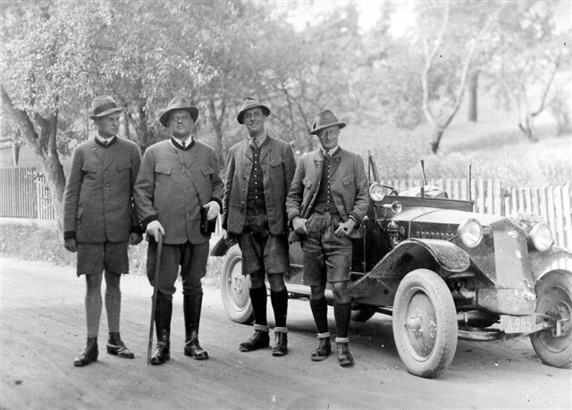 1931, 35a, Anton Wildgans mit Sohn Fritz und Fred Hennings in Türnitz