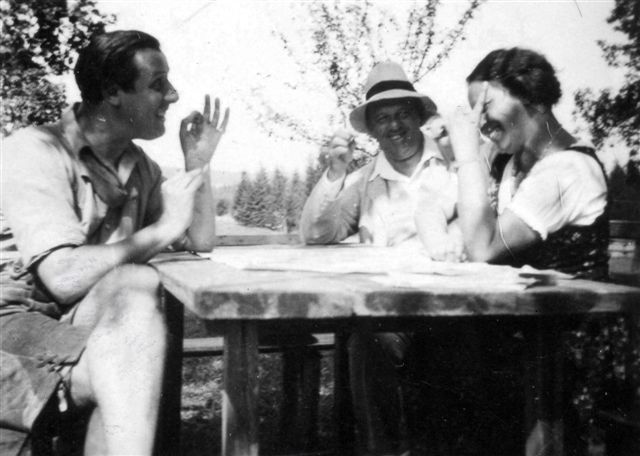 1931, 43a, Anton Wildgans am Schriebl mit Maria Kranz
