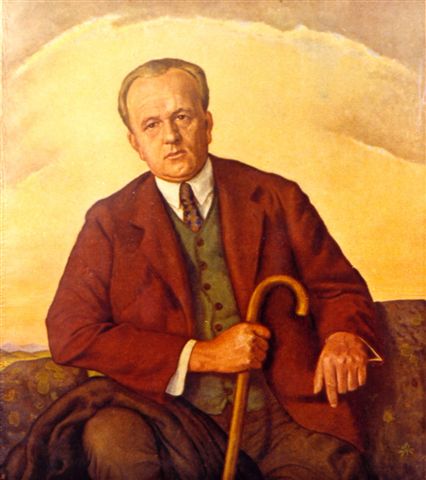 1927, 71, Anton Wildgans, Ölbild von Rudolf Hirschenhauser