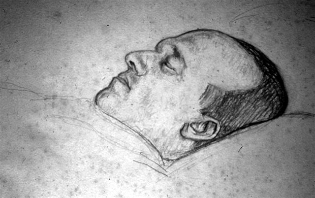 1932-05-03, 70,  Anton Wildgans am Totenbett, Zeichnung