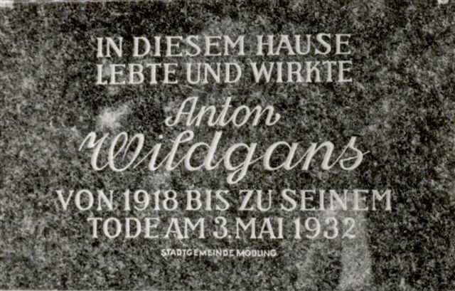 1967-05-27,  Gedenktafel für Anton Wildgans an seinem Haus in Mödling, Enthüllung 27.5.1967