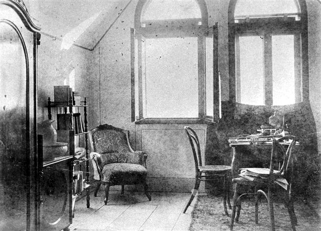 1911-1913, 81,  Hotel Windbichler in Mönichkirchen, Wohn- und Arbeitsstätte von Anton Wildgans, Arbeitszimmer