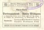 1916-01-06, Ehrenkarte zu einem Vortragsabend von Anton Wildgans