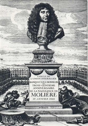 1922-01-17, 12, Einladung für Anton Wildgans zur Moliere-Feier in Paris