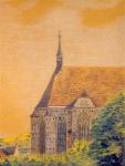 1923, 100, St. Othmarkirche in Mödling, Zeichnung von Anton Wildgans