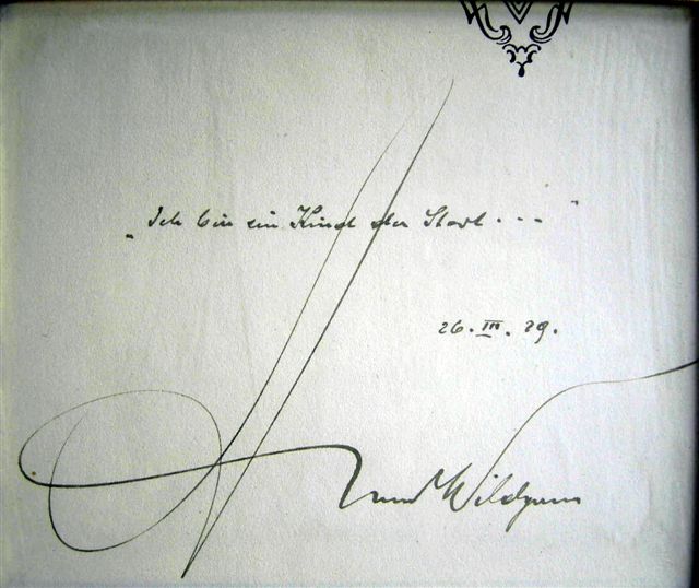 1929-03-26, Kind der Stadt, Handschrift von Anton Wildgans