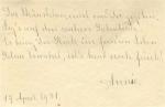 1931-04-17, 114, Brief und Blumestrauss von Annie Groß, der Kinderliebe von Anton Wildgans