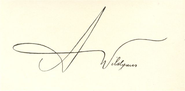 Unterschrift von Anton Wildgans